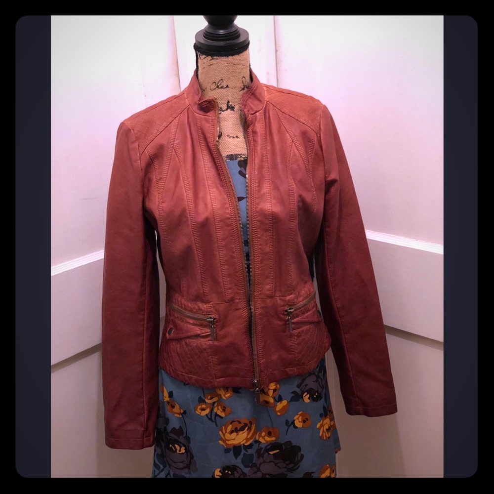Cognac Biker Jacket